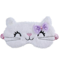Masque de Sommeil Chat Blanc en Peluche