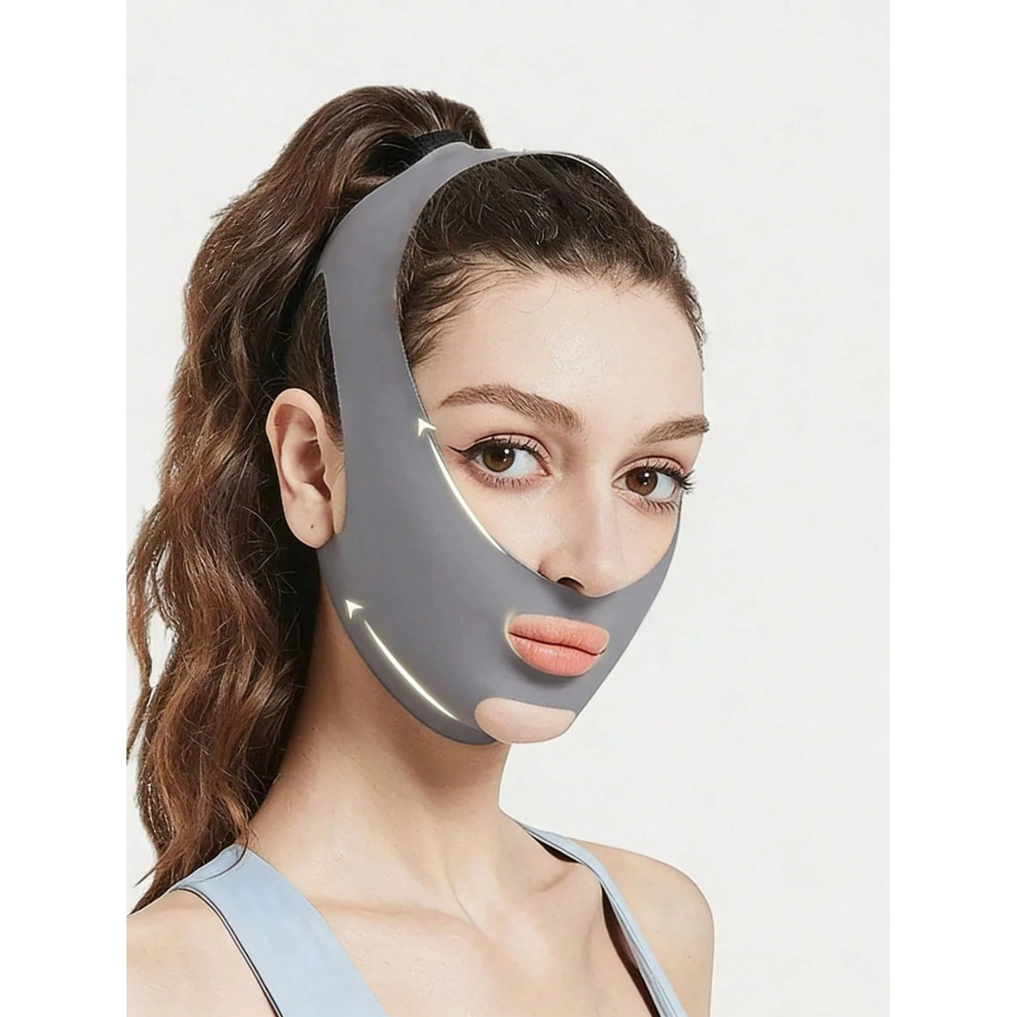 Bandeau anti-ronflement V-Line — soutien menton & ovale du visage — Cozymasque